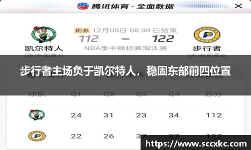 步行者主场负于凯尔特人，稳固东部前四位置